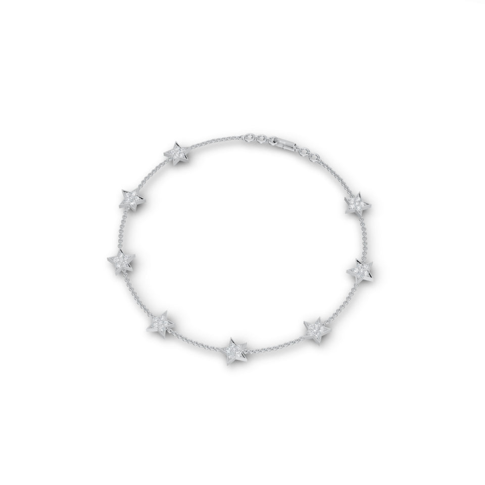 5-Star Lustrous Diamond Bracelet