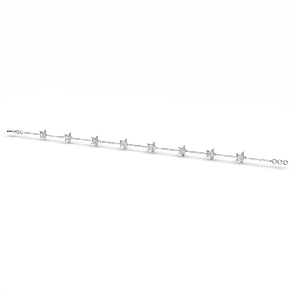 5-Star Lustrous Diamond Bracelet