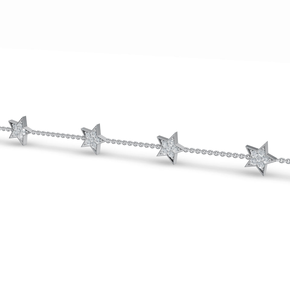 5-Star Lustrous Diamond Bracelet