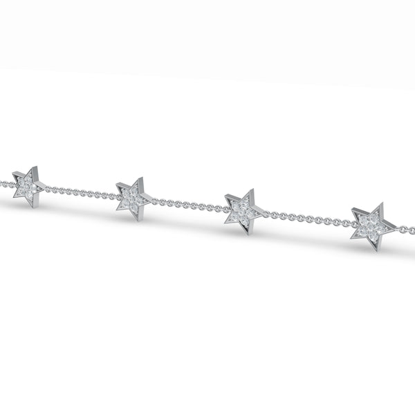 5-Star Lustrous Diamond Bracelet
