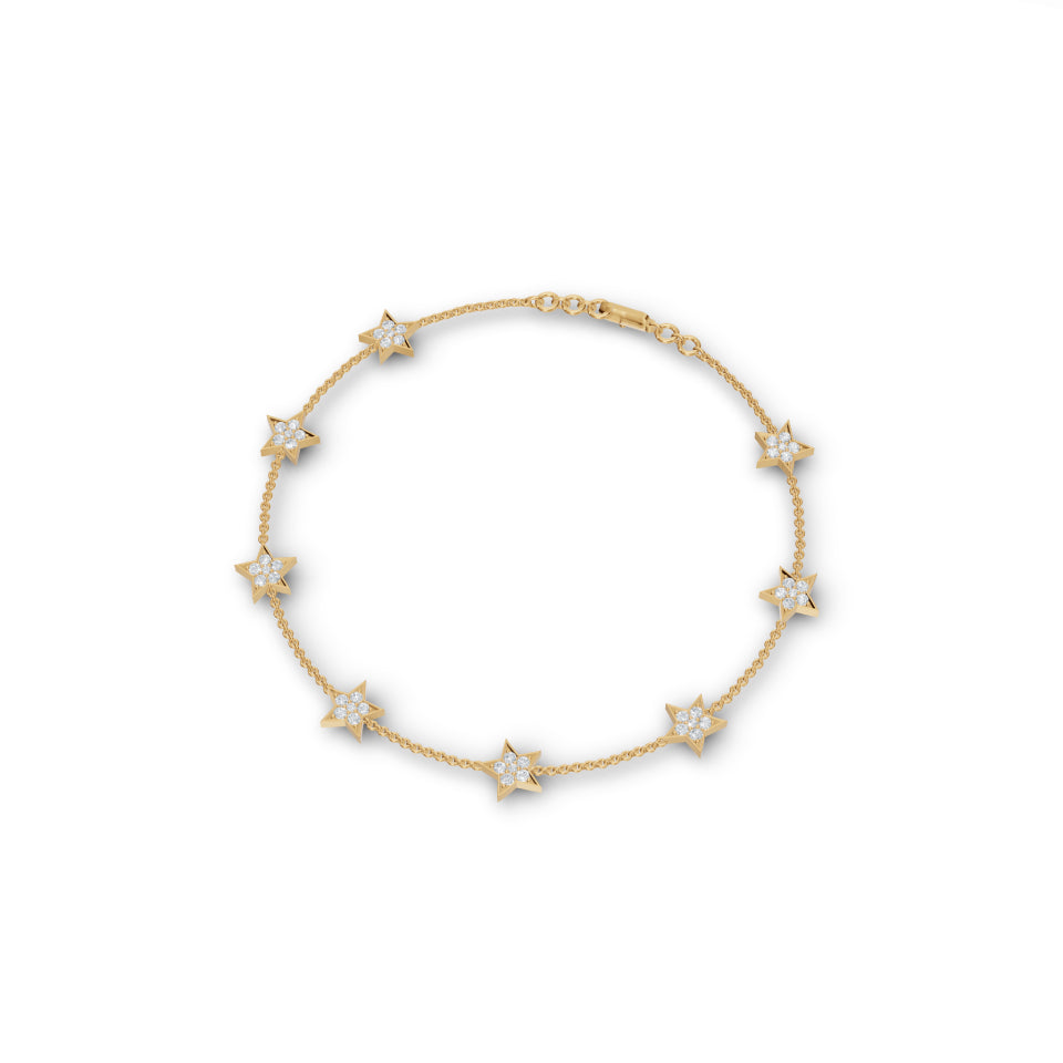 5-Star Lustrous Diamond Bracelet