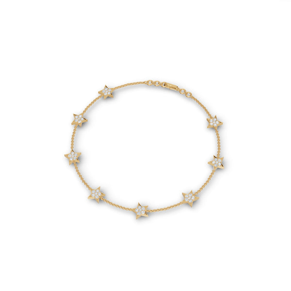 5-Star Lustrous Diamond Bracelet