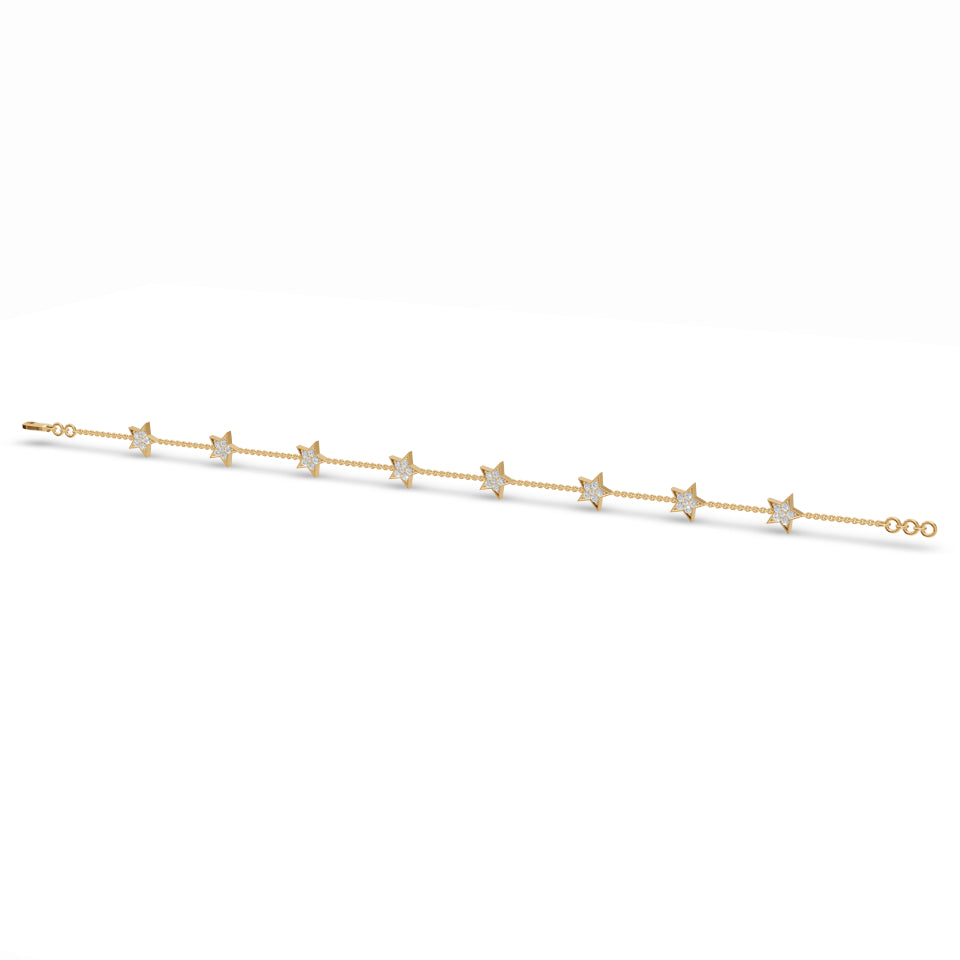 5-Star Lustrous Diamond Bracelet