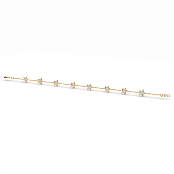 5-Star Lustrous Diamond Bracelet