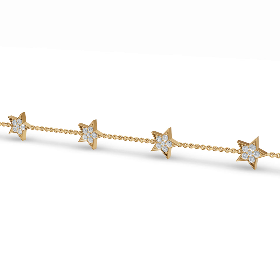 5-Star Lustrous Diamond Bracelet