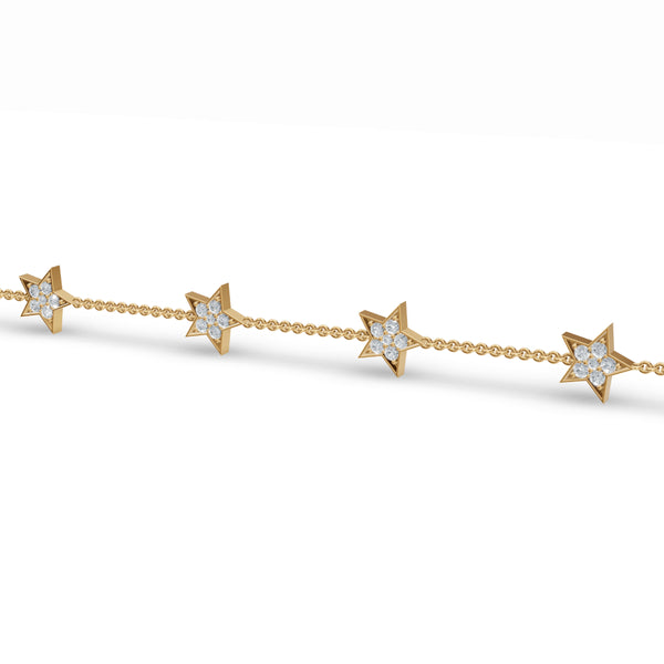 5-Star Lustrous Diamond Bracelet
