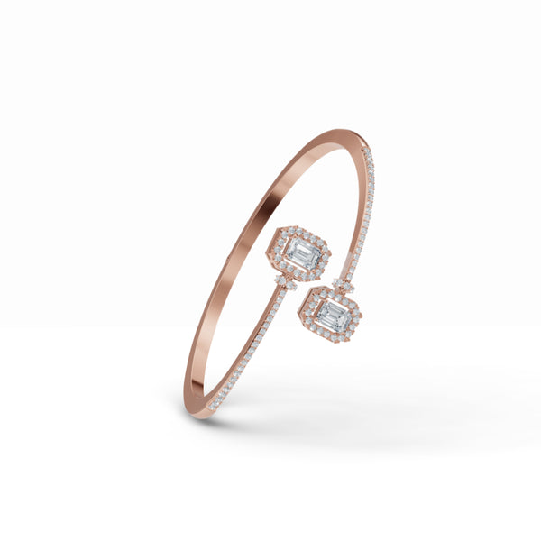 Halo Promise Cuff Diamond Bracelet
