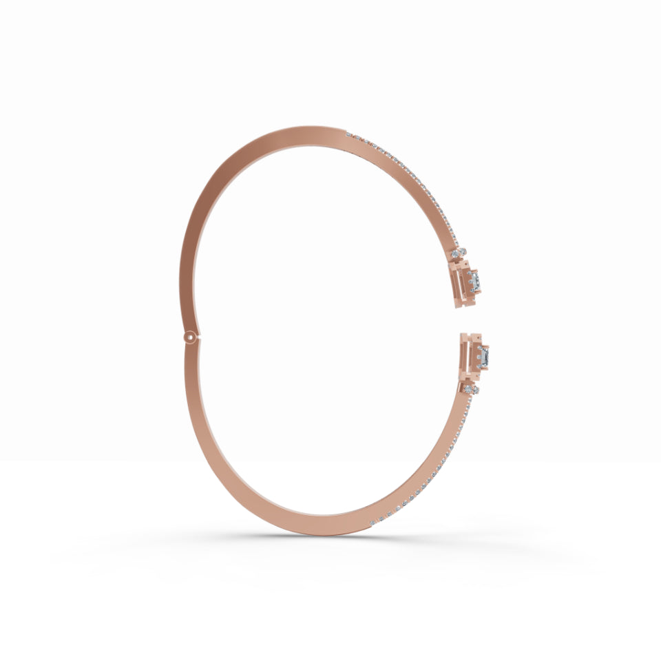 Halo Promise Cuff Diamond Bracelet