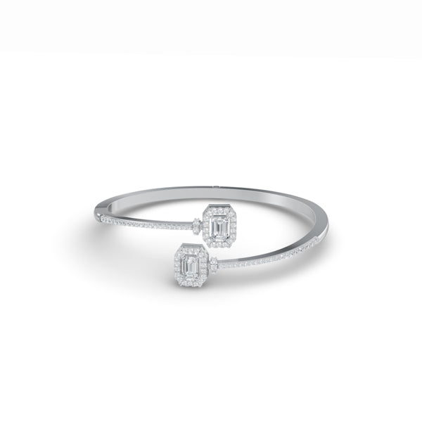 Halo Promise Cuff Diamond Bracelet