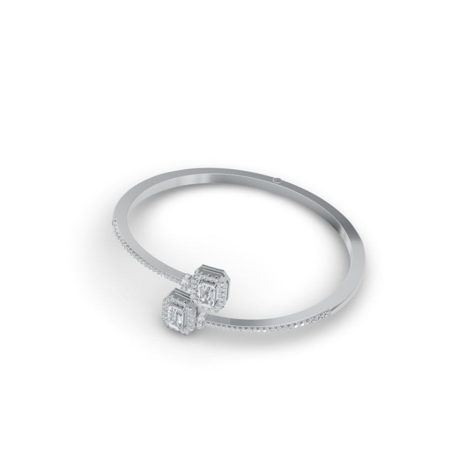 Halo Promise Cuff Diamond Bracelet