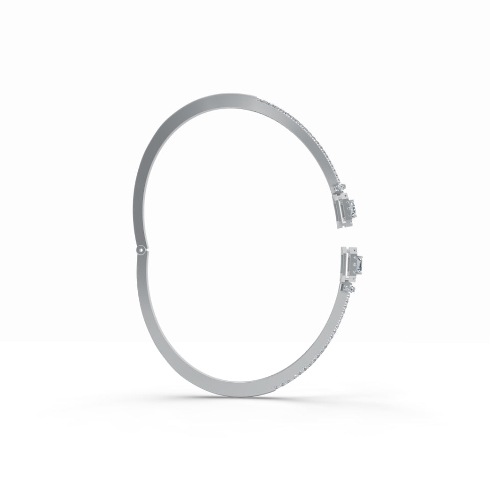 Halo Promise Cuff Diamond Bracelet
