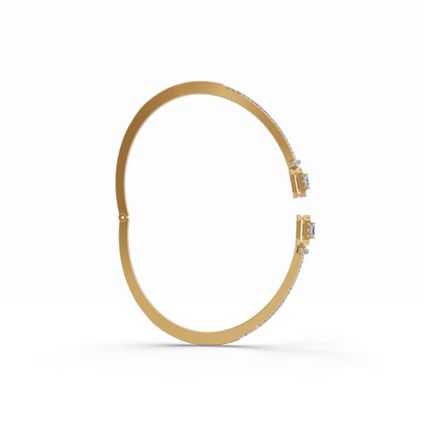 Halo Promise Cuff Diamond Bracelet