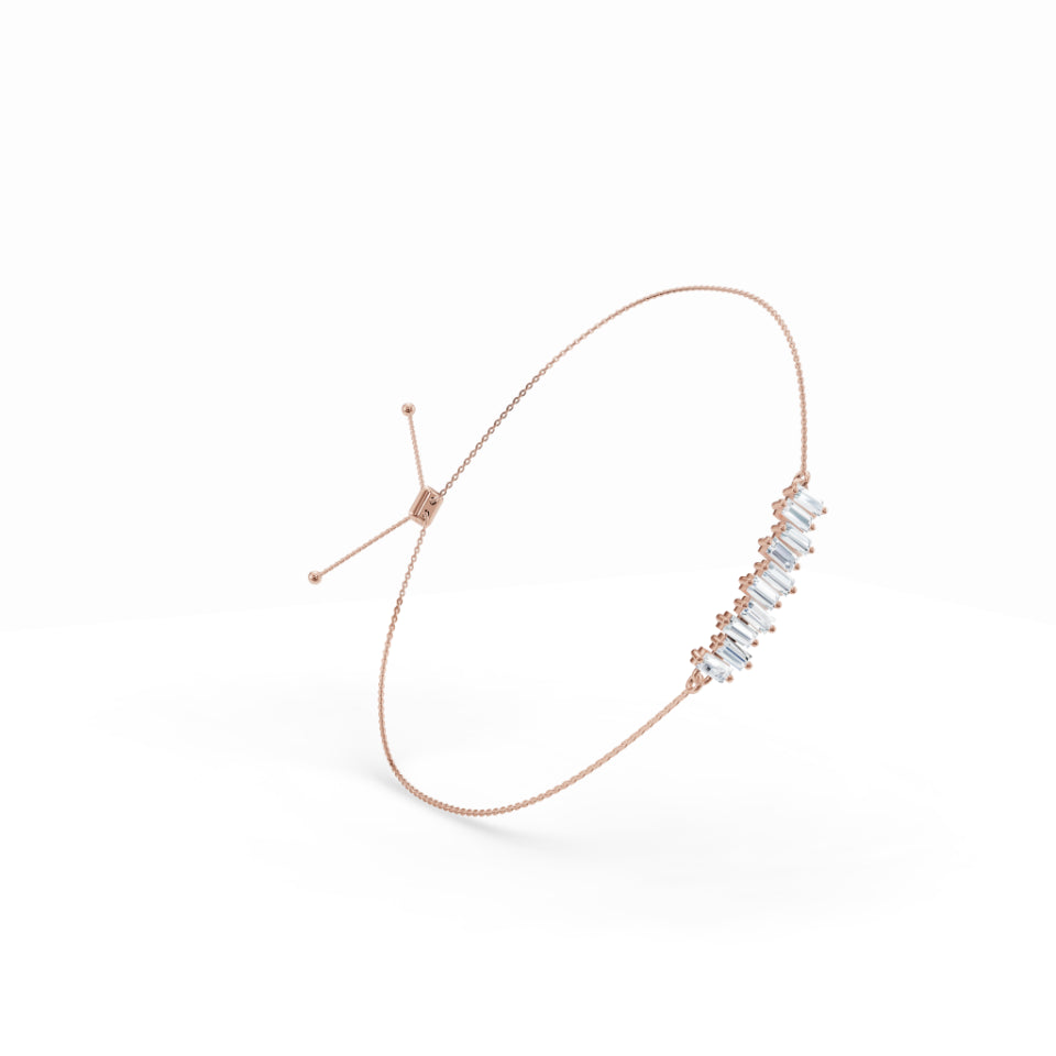 Modern Mosaic Baguette Diamond Bracelet