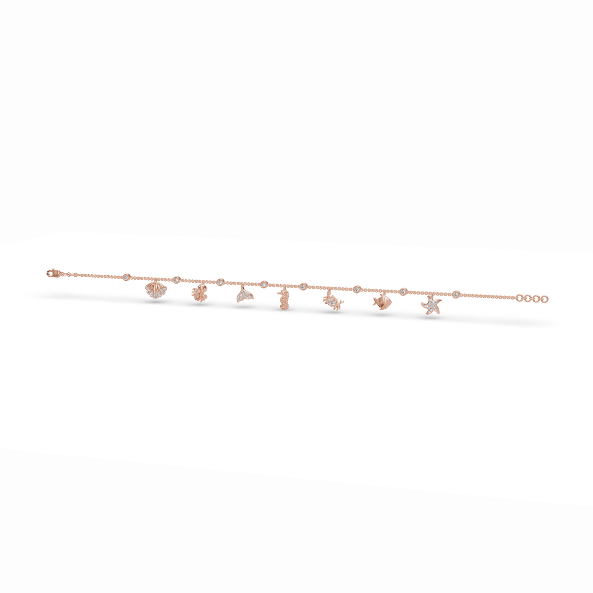 Ocean Charms Diamond Bracelet
