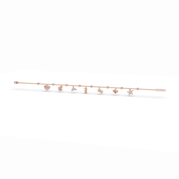 Ocean Charms Diamond Bracelet