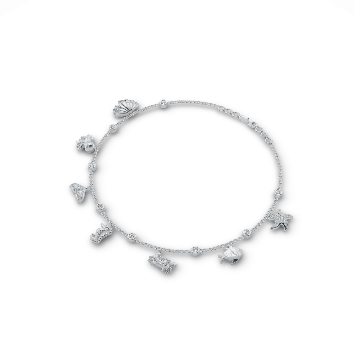 Ocean Charms Diamond Bracelet