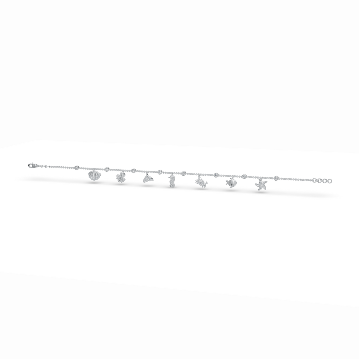 Ocean Charms Diamond Bracelet