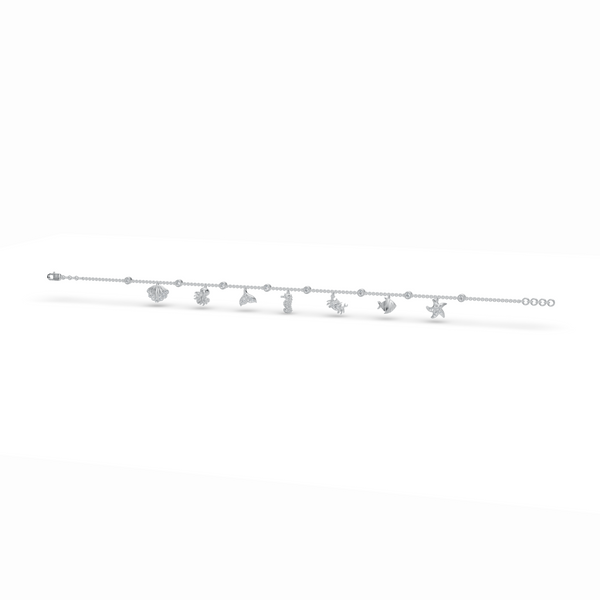 Ocean Charms Diamond Bracelet