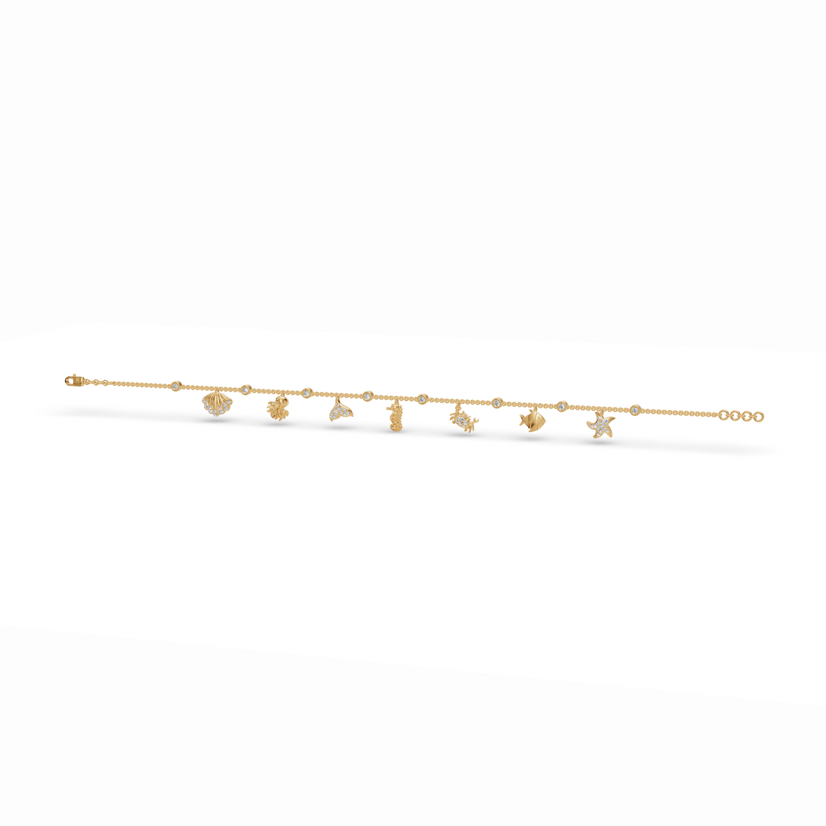 Ocean Charms Diamond Bracelet