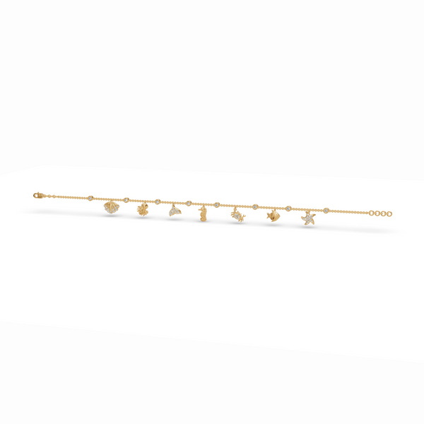Ocean Charms Diamond Bracelet