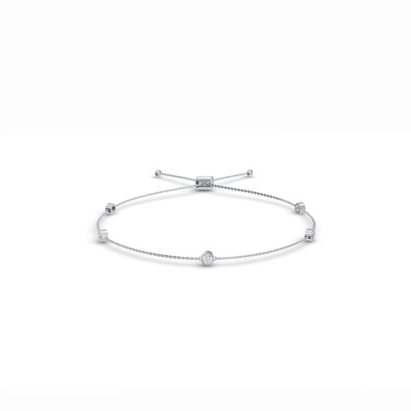 5-Stone Station Tennis Diamond Bracelet