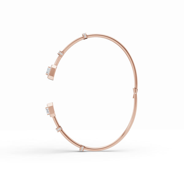 Double Emerald Halo Diamond Bracelet