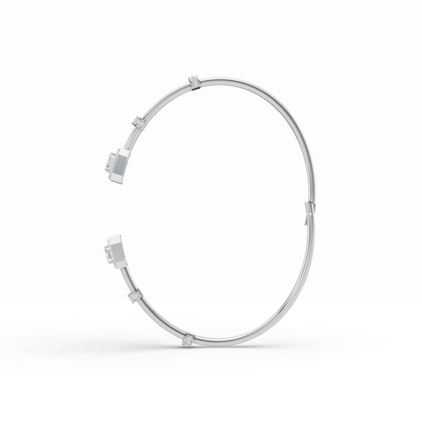 Double Emerald Halo Diamond Bracelet