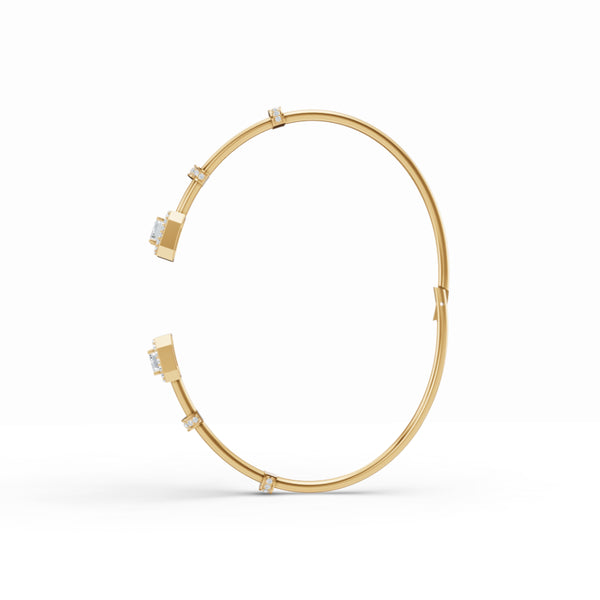 Double Emerald Halo Diamond Bracelet