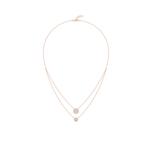 Multi-layered Pave Diamond Necklace