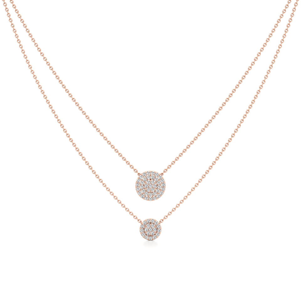 Multi-layered Pave Diamond Necklace