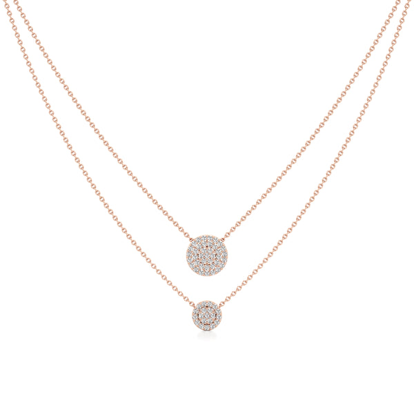 Multi-layered Pave Diamond Necklace