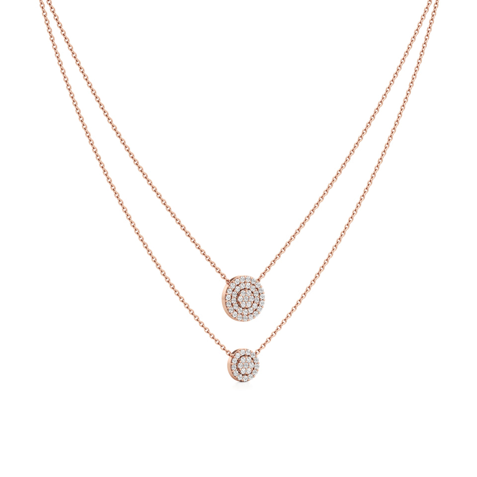 Multi-layered Pave Diamond Necklace