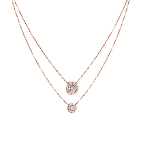 Multi-layered Pave Diamond Necklace