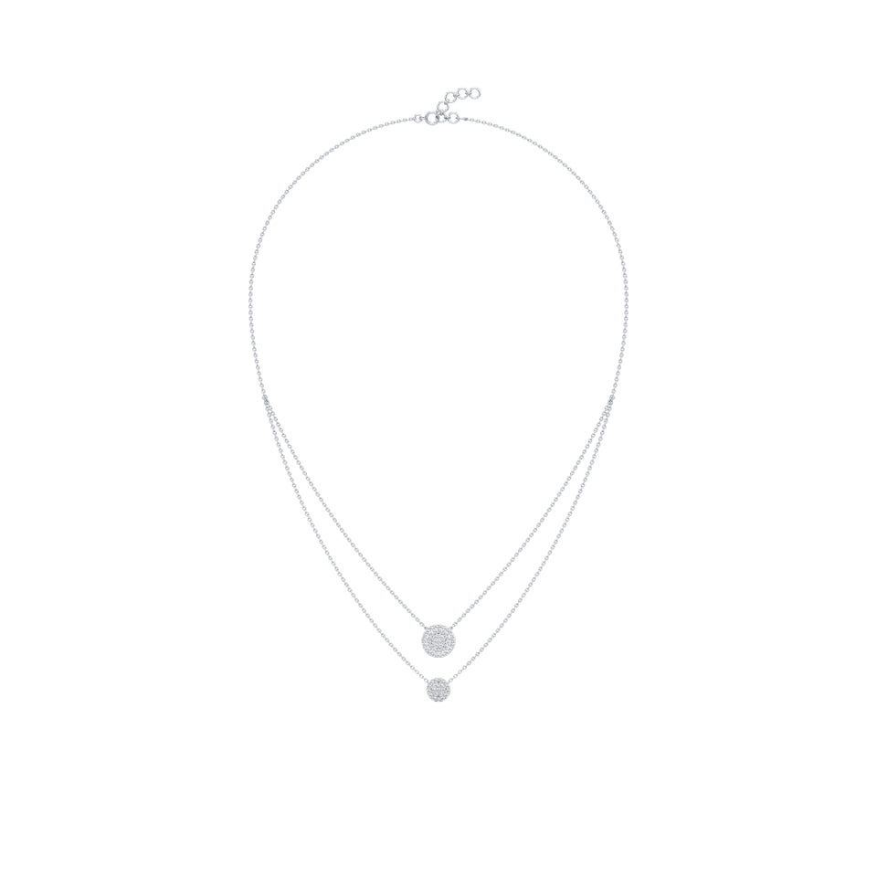 Multi-layered Pave Diamond Necklace