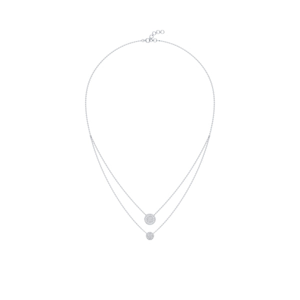 Multi-layered Pave Diamond Necklace