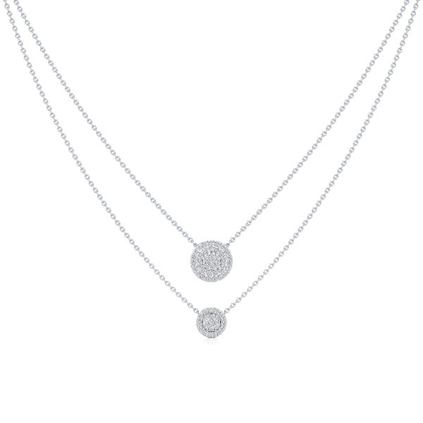 Multi-layered Pave Diamond Necklace