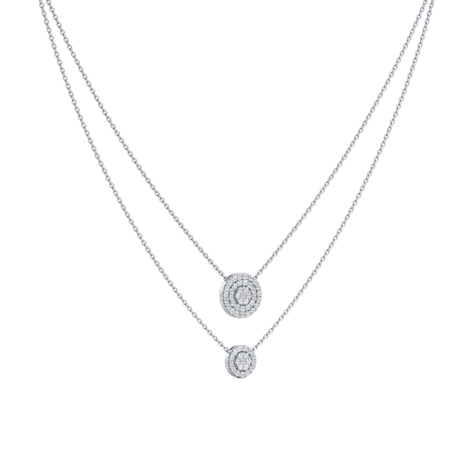 Multi-layered Pave Diamond Necklace