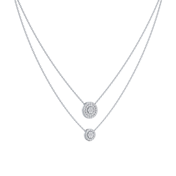 Multi-layered Pave Diamond Necklace