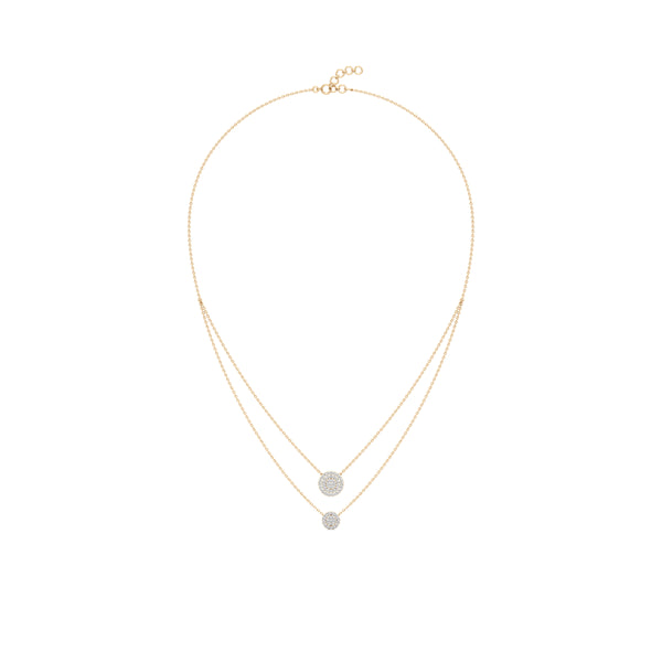 Multi-layered Pave Diamond Necklace