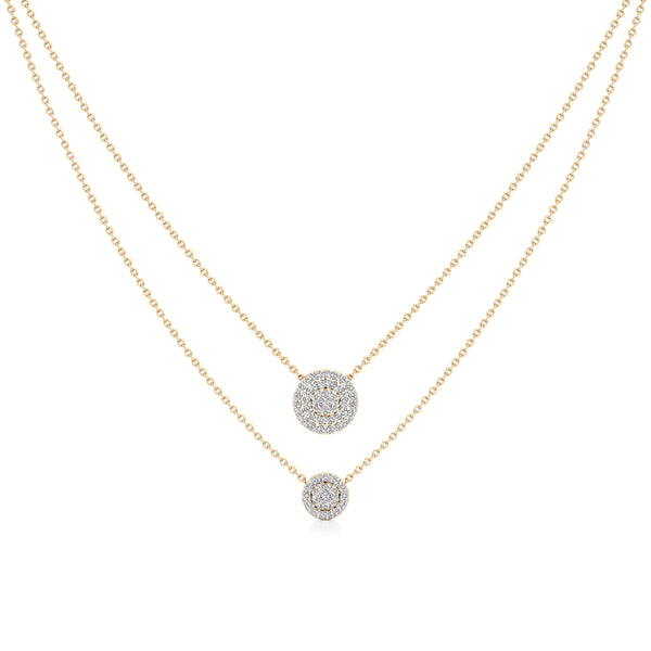 Multi-layered Pave Diamond Necklace