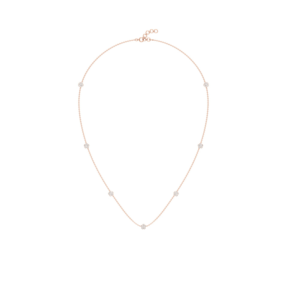 5-Floret Gleam Diamond Chain