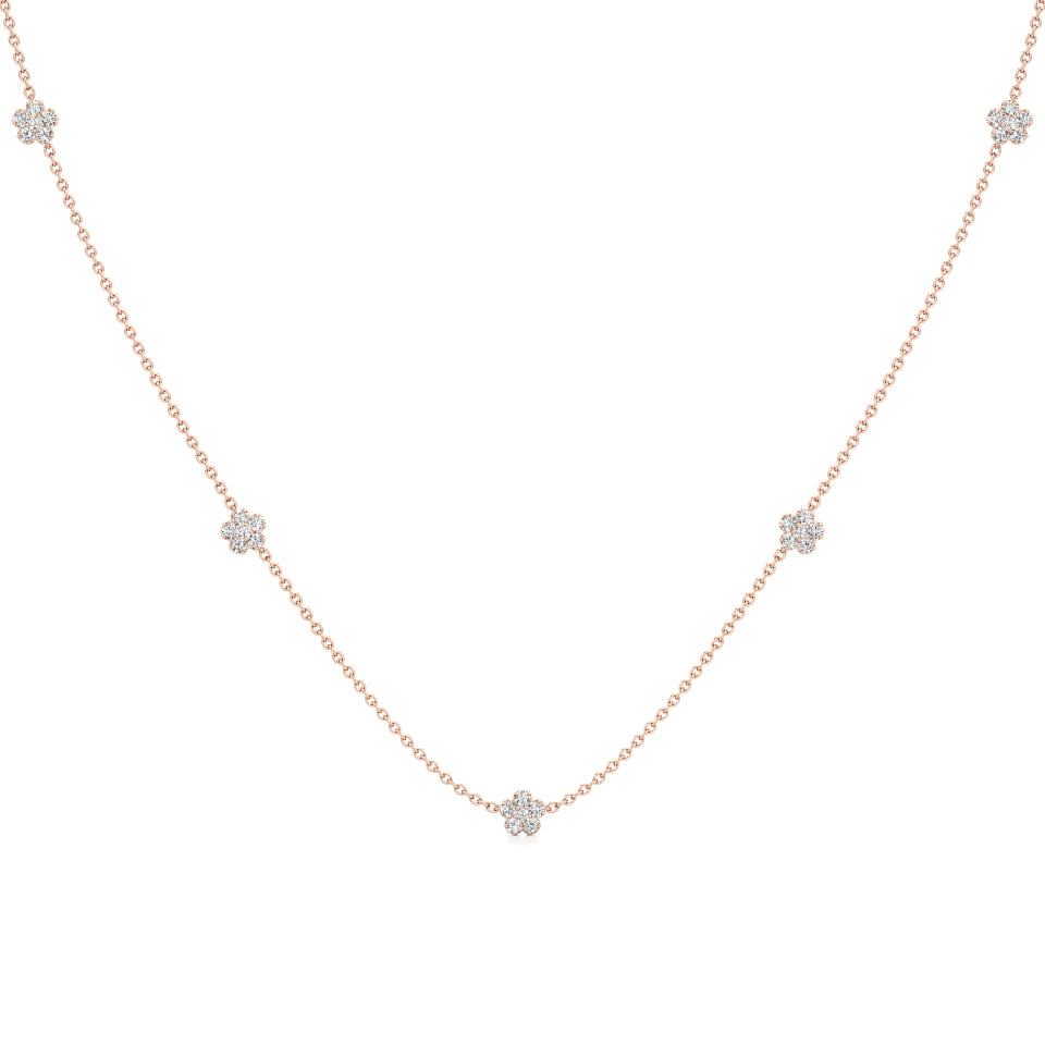 5-Floret Gleam Diamond Chain