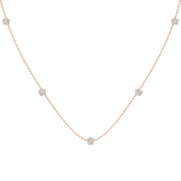 5-Floret Gleam Diamond Chain
