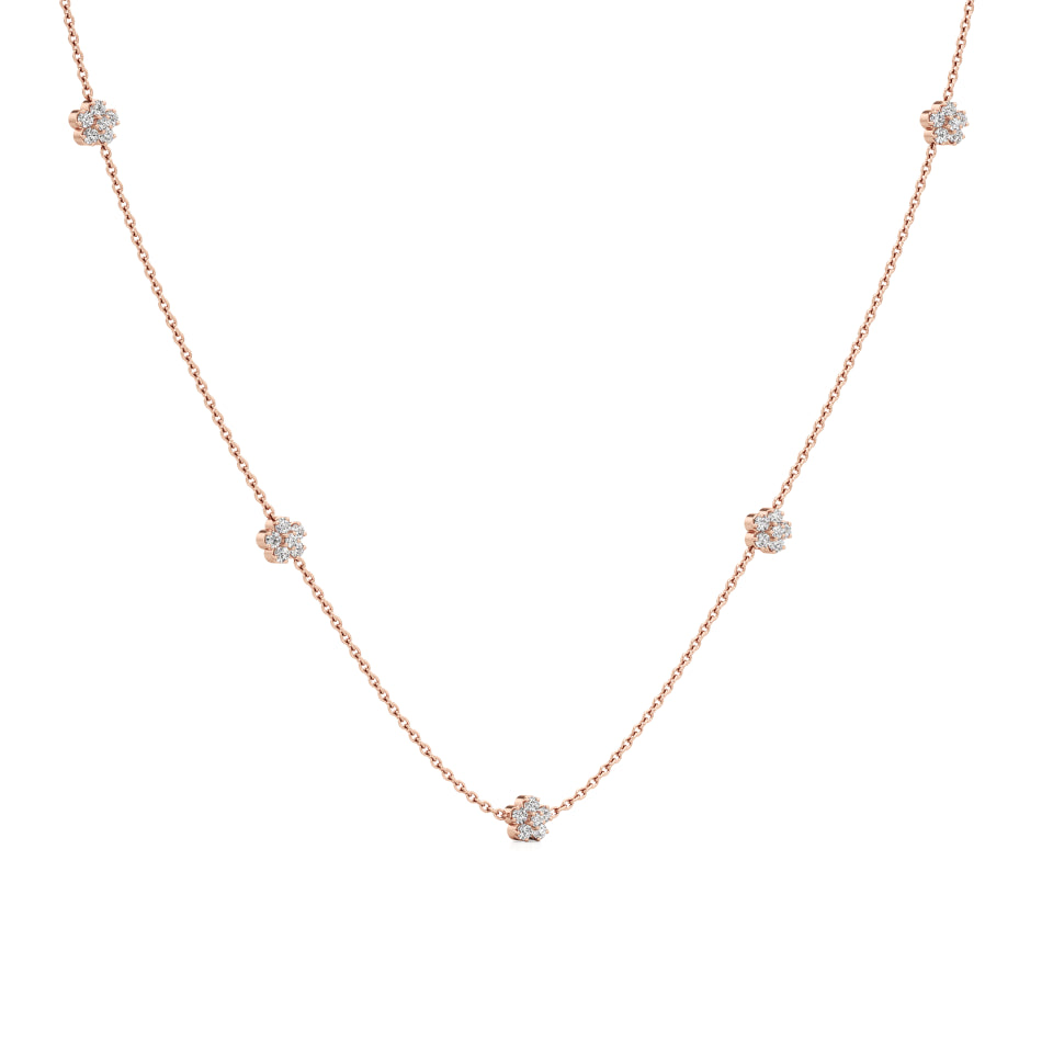 5-Floret Gleam Diamond Chain