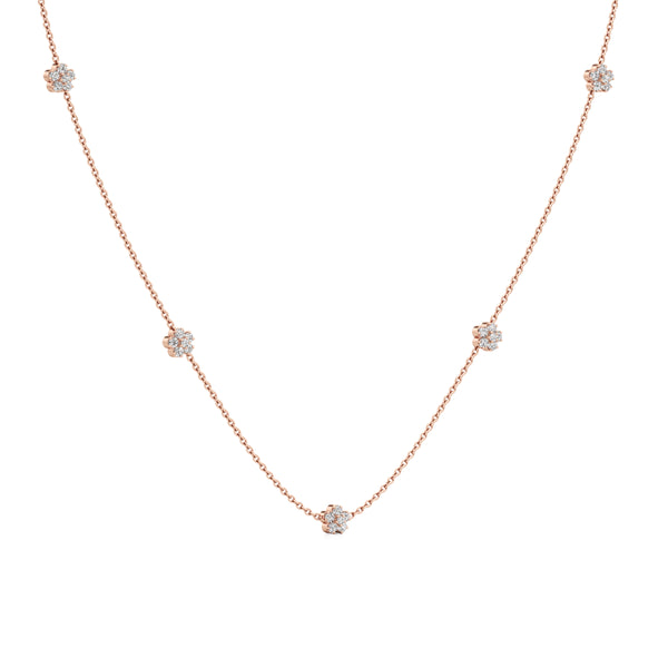 5-Floret Gleam Diamond Chain