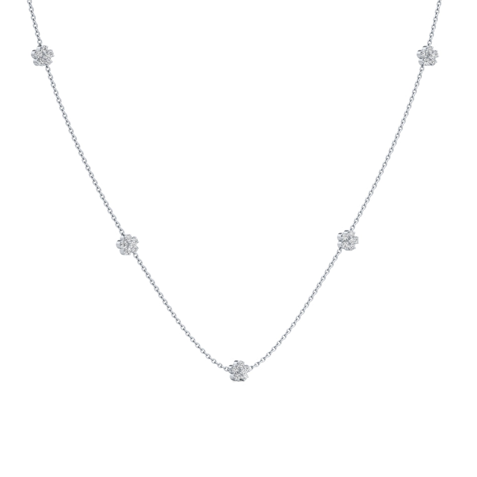 5-Floret Gleam Diamond Chain