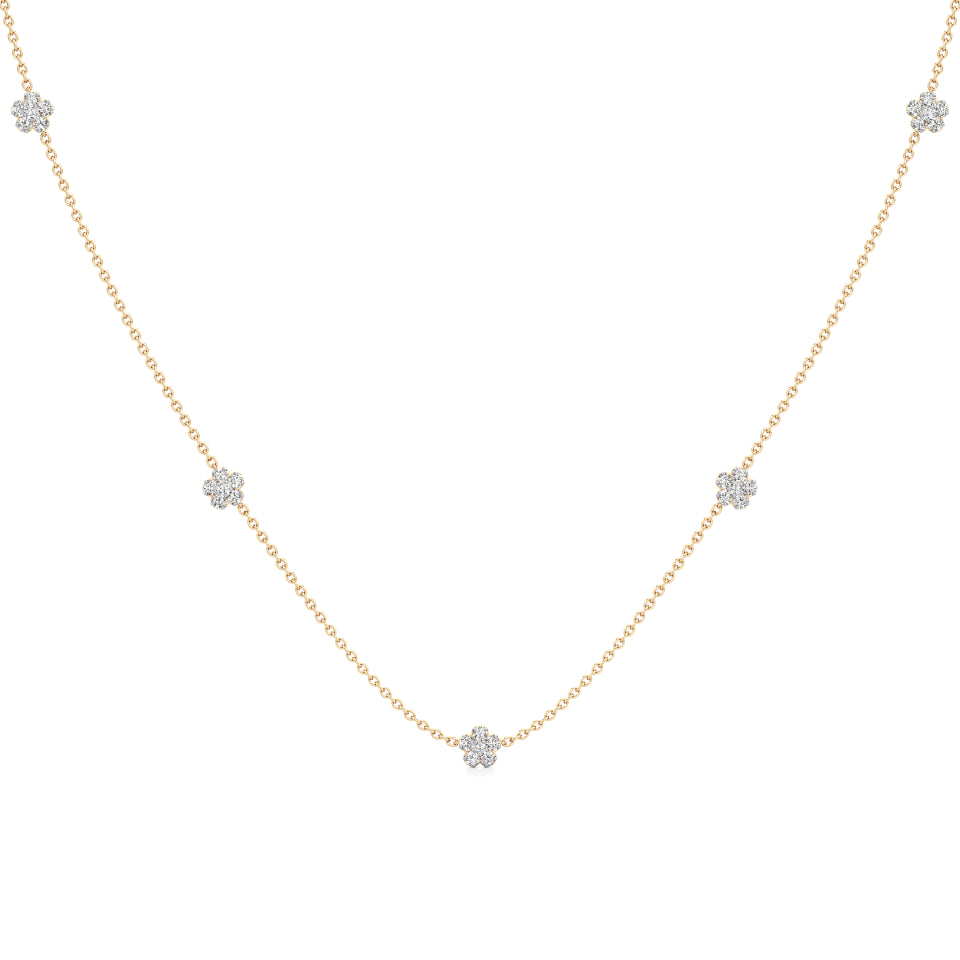 5-Floret Gleam Diamond Chain