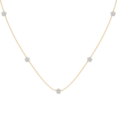 5-Floret Gleam Diamond Chain