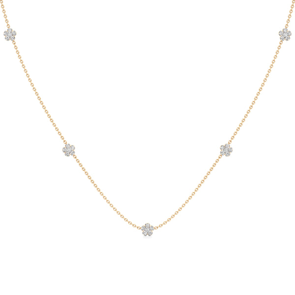 5-Floret Gleam Diamond Chain