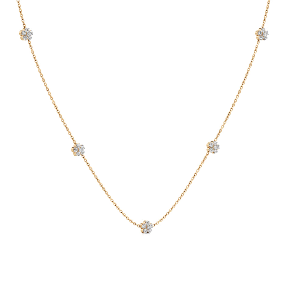 5-Floret Gleam Diamond Chain